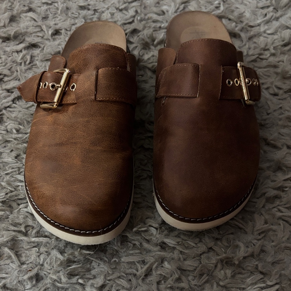 Corkys Brown Leather Slip-On Loafers